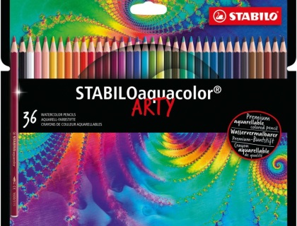 Crayon de couleur aquarellable STABILOaquacolor ARTY x36