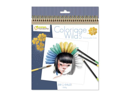 Carnet de coloriage Wild 5 - Bleu