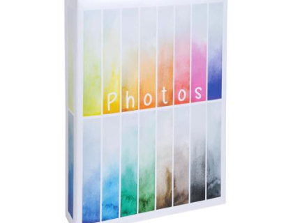 ALBUM PHOTO  POCHETTES 300 PHOTOS 10X15CM RAINBOW - BLANC