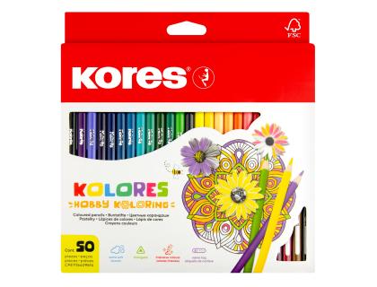 CRAYONS COULEURS 50 KORES HOBBY 3MM MANDALA