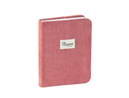 AGENDA COUVERTURE VELOUR PASTEL COLETTE