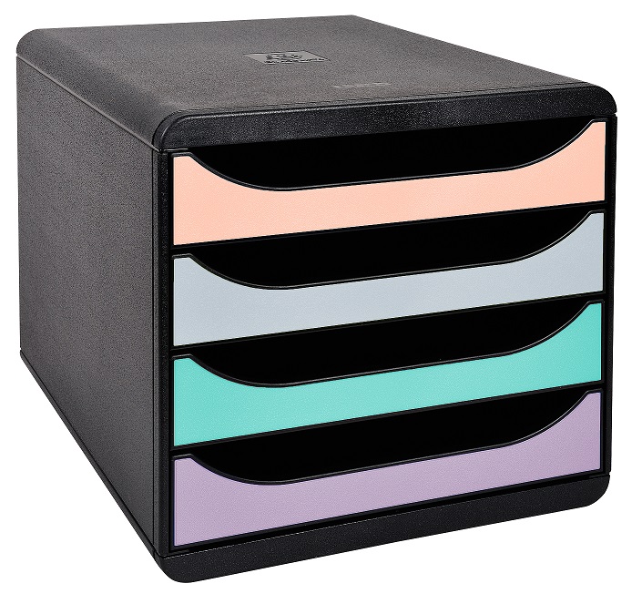 MODULE BIG BOX NOIR / PASTEL GLOSSY 4 TIROIRS
