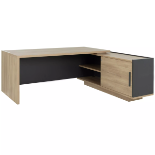 MEUBLE BUREAU BRABANT CHENE DU BOCAGE 180CM RETOUR DROIT