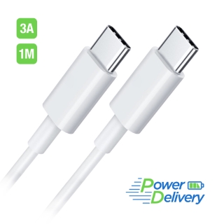 CABLE WAVE CONCEPT USB TYPE-C / USB TYPE-C 3A 1M BLANC