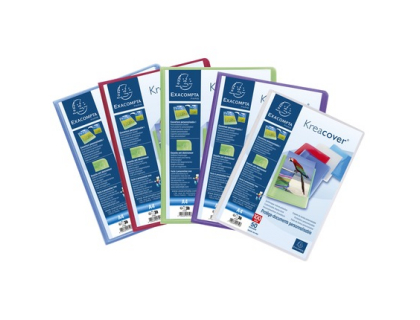 Protge-documents en polypropylne semi-rigide KREACOVER CHROMALINE 60 vues - A4 - Couleurs assorties