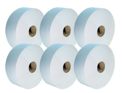 Papier toilette / hygienique maxi jumbo blanc - 6 rouleaux