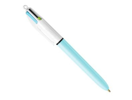 STYLO BILLE BIC 4 COULEURS FUN 1MM TURQUOISE