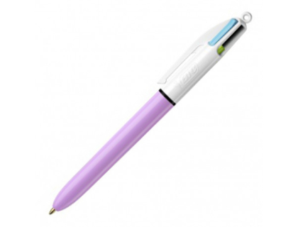 STYLO BILLE BIC 4 COULEURS FUN 1MM MAUVE