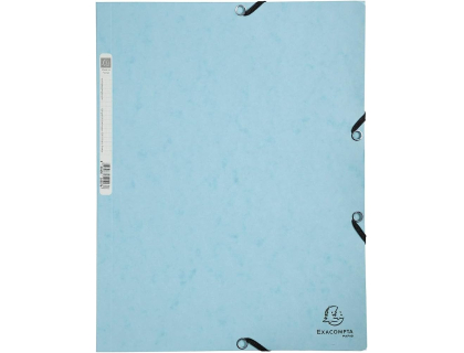 CHEMISE 3 RABATS A4 CARTE COLORIS BLEU
