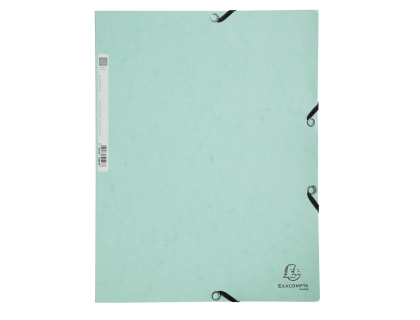 CHEMISE 3 RABATS A4 CARTE COLORIS VERT PASTEL