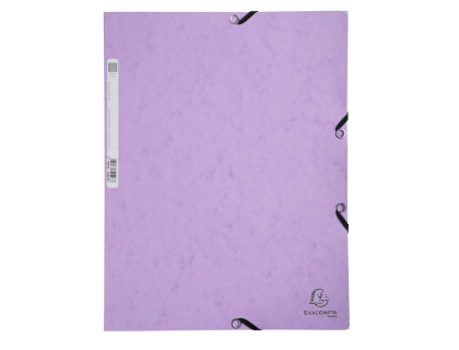 CHEMISE 3 RABATS A4 CARTE COLORIS MAUVE