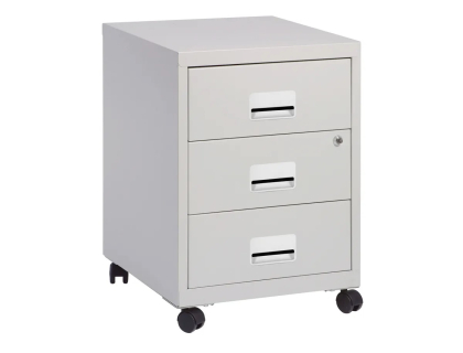 Caisson metallique 3 tirois gris clair
