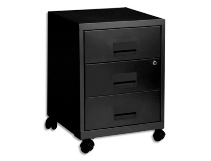 Caisson metallique 3 tirois gris noir