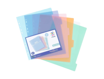 Intercalaire 6 positions - A4 Maxi - polypropylne color Viquel