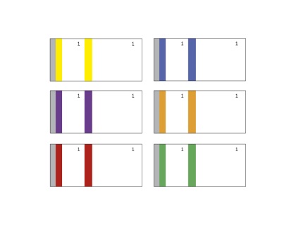 10 Blocs vendeurs de 100 tickets - 60 x 135 mm - numrot - couleurs assorties