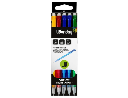 Pack de 10 portes mines HB - 0,7 mm Wonday 
