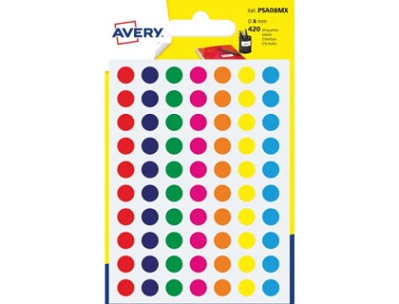 420 pastilles en sachets  8 mm, Assorti