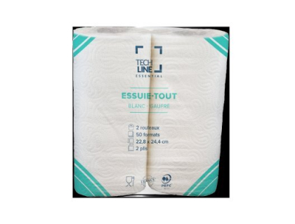 ESSUIE-TOUT BLANC TECHLINE 2PLIS 50FTS ECOLABEL X2