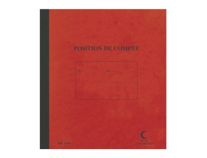 Carnet de position de compte - 210 x 190 - 80 pages