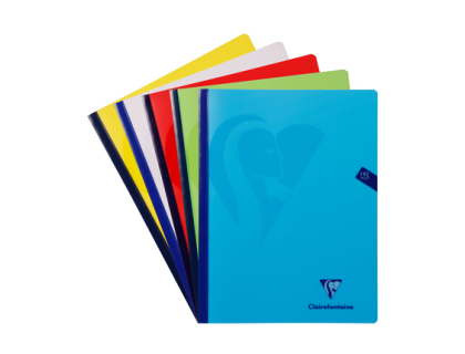 Mimesys cahier brochure cousue 24x32cm 192 pages petits carreaux couverture polypropylne Couleur alatoire - Assortis