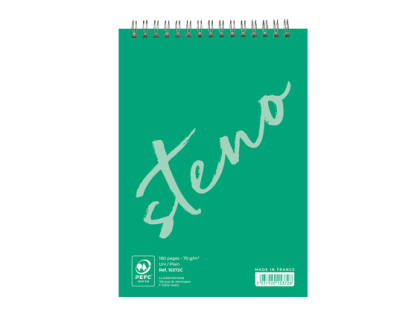 Bloc de bureau Stno reliure intgrale en-tte A5 90 feuilles uni 70 g - Vert clair