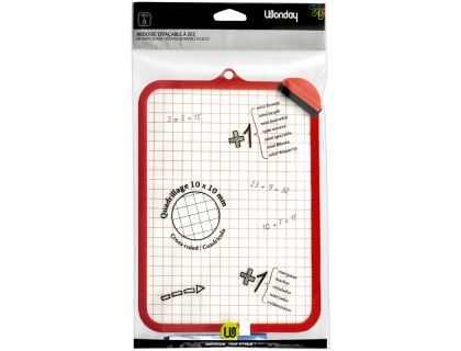 Set ardoise blanche 3 pces -10x10mm