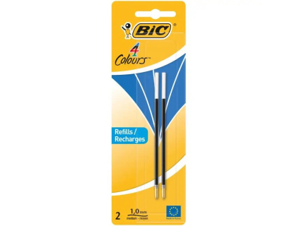 Recharge stylo bic 4 couleurs - bleu x 2
