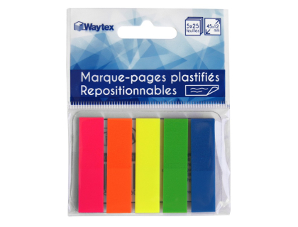 125 Marque-pages adhsifs repositionnables non pack 5 blocs 50x15mm