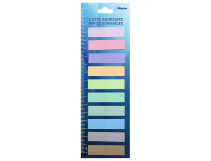 200 Marques page plastifi reposition 20x10 couleurs 45x12mm