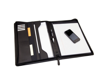Confrencier porte document bloc A4 et compartiments fermeture zipp