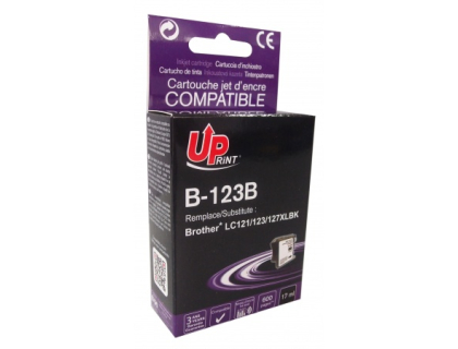 CART COMP UP BROTHER LC123 BK 17ML 600P