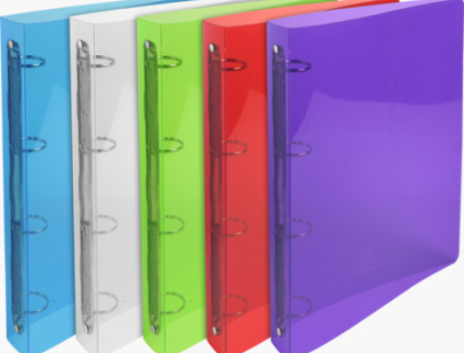 CLASSEUR SOUPLE A4+ D40  4 ANNEAUX ASS CRYSTAL