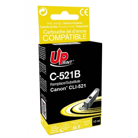 Cartouche Uprint Canon CLI-521 Noir remanufacture