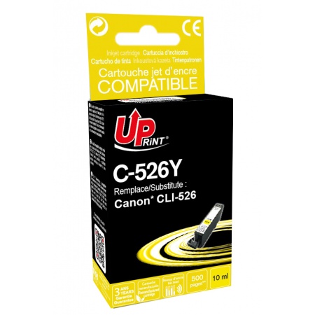 Cartouche Uprint Canon CLI-526 Jaune remanufacture