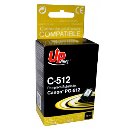 Cartouche Uprint Canon PG-512 Noir remanufacture