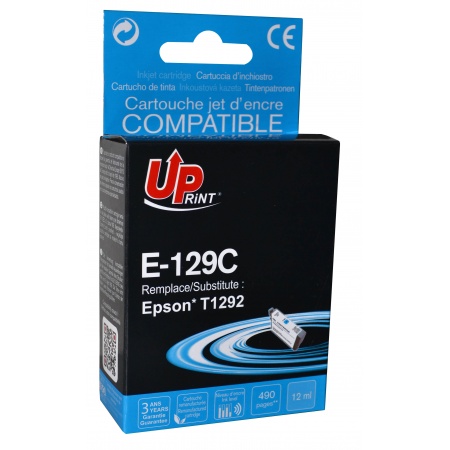 Cartouche Uprint Epson Pomme T1292 Cyan remanufacture