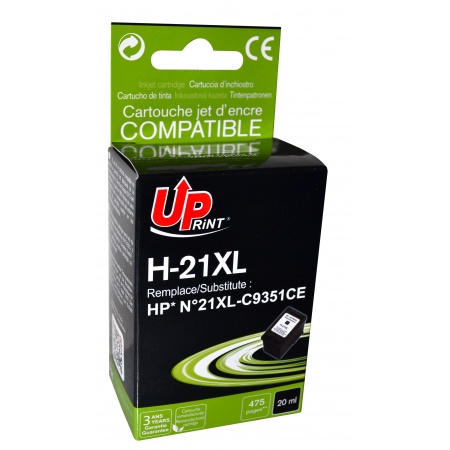Cartouche Uprint HP 21XL Noir remanufacture