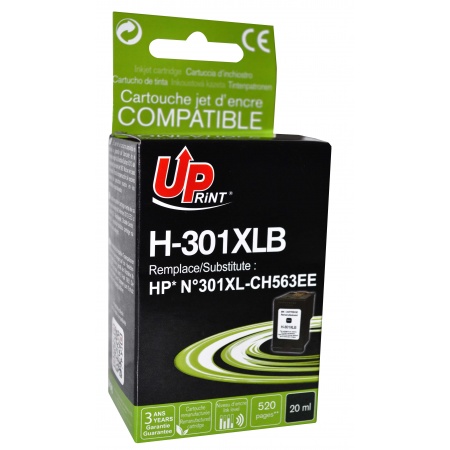 Cartouche Uprint HP 301 XL Noir remanufacture