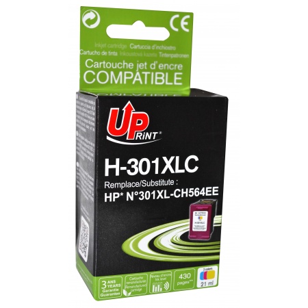 Cartouche Uprint HP 301 XL Couleurs remanufacture