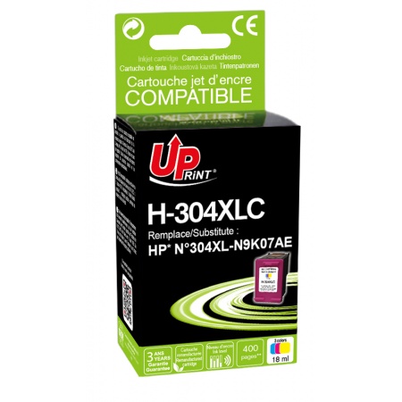 Cartouche Uprint HP 304 XL Couleurs remanufacture