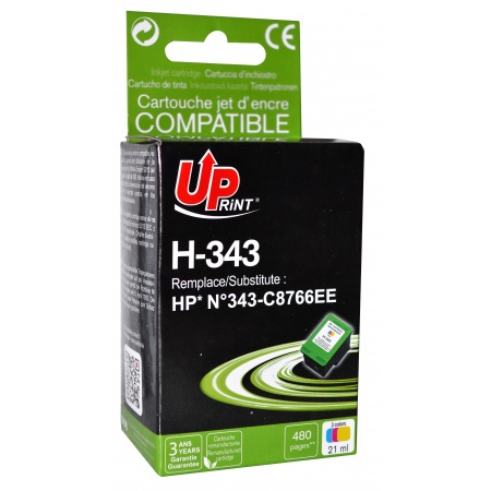 Cartouche Uprint HP 343 Couleurs remanufacture