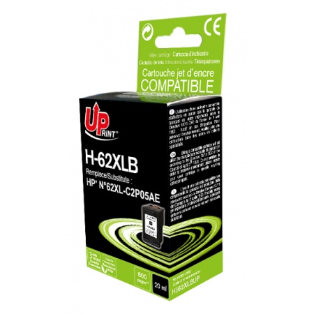 Cartouche Uprint HP 62XL Noir remanufacture