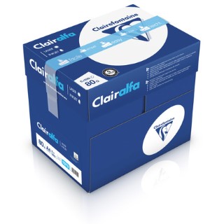 PAPIER BLANC CARTON 5 RAMETTES CLAIRALFA 80G (5x500)