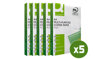  CARTON PAPIER Q-CONNECT 5X500F A4 80G