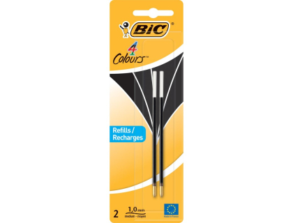 Recharge stylo bic 4 couleurs - noir x 2