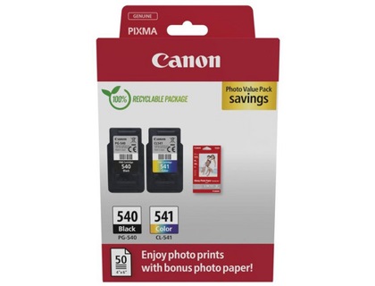 PACK CART CANON PG540 BK + CL541 CMY + PAP PHOTO